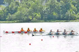 Les équipes se sont affrontées du 17 au 19 octobre au Centre d'entraînement d'aviron de Hai Phong. Photo: VNA