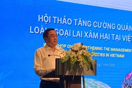 Le vice-ministre de l’Agriculture et de l’Environnement, Nguyên Quôc Tri, s’exprime lors du séminaire, à Hanoi, le 31 juillet. Photo : daibieunhandan.vn
