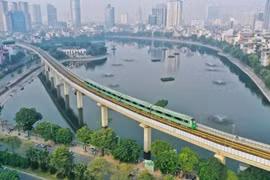 La partie aérienne de la ligne 3 du métro de Hanoï est aujourd’hui pleinement opérationnelle. Photo: vneconomy.vn