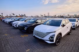 Le premier lot de voitures Omoda C5 en provenance d’Indonésie arrive au port de Hai Phong, en novembre 2024. Photo : O&J