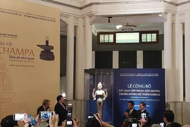 La statue en bronze de la déesse Durga, datant de la culture Champa, est conservée au Musée national d’histoire du Vietnam. Photo : VNA