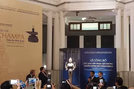 La statue en bronze de la déesse Durga, datant de la culture Champa, est conservée au Musée national d’histoire du Vietnam. Photo : VNA