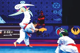 L’équipe féminine vietnamienne de kata aux Championnats d’Asie de karaté 2025. Photo : AKF