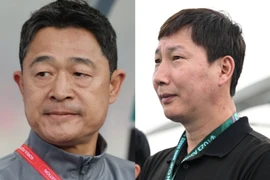 Les sélectionneurs Lee Min-sung et Kim Sang-sik. Les Sud-Coréens veulent reverdir, les Vietnamiens espèrent refleurir pour la troisième place de la Coupe d’Asie des moins de 23 ans de l’AFC.