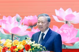 Le secrétaire général du Parti communiste du Vietnam (PCV), Tô Lâm, s'exprime lors du congrès de l’Académie nationale de politique Hô Chi Minh. Photo: VNA