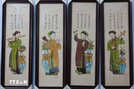 Les thèmes de ces impressions sont souvent liés au culte, à l’histoire, à la vie quotidienne ou aux paysages. Photo: VNA