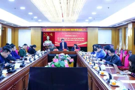 Conférence de presse de la Commission des affaires intérieures du Comité central du Parti, à Hanoi, le 31 décembre. Photo : VNA