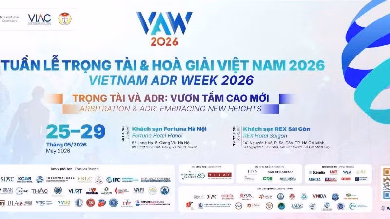 La "Semaine vietnamienne du règlement alternatif des litiges" (VAW 2026) se déroulera simultanément à Hanoï et à Hô Chi Minh-Ville du 25 au 29 mai. Photo: comité d'organisation