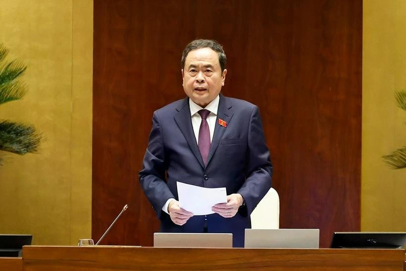 Le président de l'Assemblée nationale, Trân Thanh Mân, préside les séances de questions. Photo: VNA
