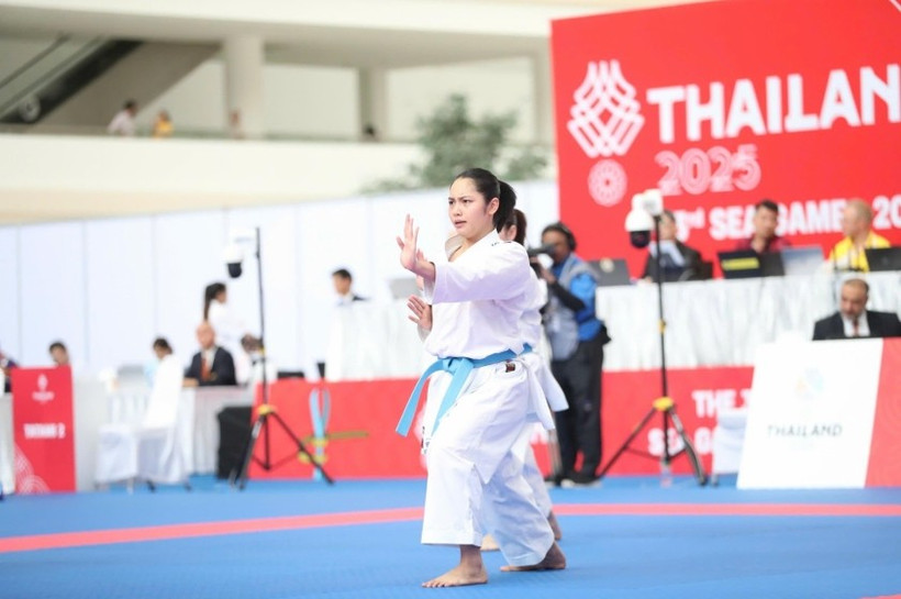 L'équipe vietnamienne de karaté vise 3 à 4 médailles d'or aux 33èmes Jeux d'Asie du Sud-Est de cette année. Photo : https://thethao247.vn/ 