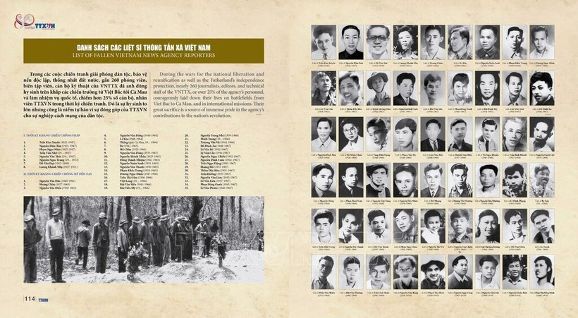 Plus de 450 cadres de la VNA ont été envoyés sur les fronts du Sud, sans compter des centaines de cadres, reporters, rédacteurs et techniciens du Nord qui ont participé aux campagnes sur les champs de bataille du Sud, du Laos et du Cambodge. Photo: VNA