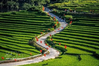 La zone d'écotourisme communautaire de Pu Luong attire les visiteurs pendant les vacances du 2 septembre. Photo : VNA