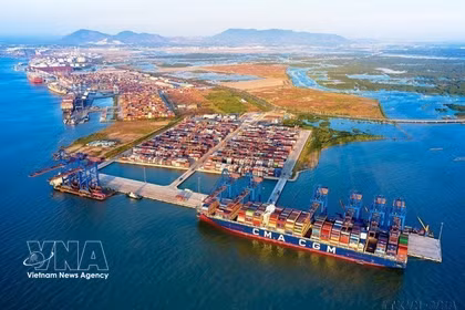 Le port international Gemalink de Ba Ria Vung Tau est un port maritime stratégique pour l'industrie, le commerce et l'intégration mondiale. Photo : VNA