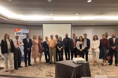 Les délégués à la conférence à Panama pour mettre en relation les entreprises et présenter des opportunités de coopération. Photo: Bureau commercial du Vietnam au Mexique