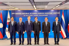 Le ministre vietnamien des Affaires étrangères, Le Hoai Trung, a participé à la 14e Réunion ministérielle Mékong-République de Corée. Photo: ministère des Affaires étrangères. Photo : ministère des AE
