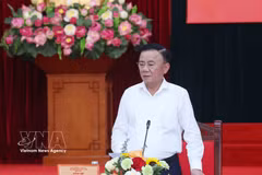 Tran Cam Tu, membre du Bureau politique et permanent du Secrétariat du Comité central du Parti communiste du Vietnam, à l'événement. Photo: VNA