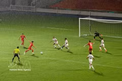 L'équipe nationale vietnamienne de football des moins de 23 ans (U23) a fait match nul 1-1 avec l’équipe U23 du Koweït. Photo: VNA