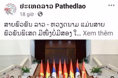 L'article a été publié sur la page Facebook officielle du journal Pathet Lao. Photo : VNA 