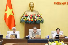 Le président de l'AN Tran Thanh Man à la 6e réunion du Comité permanent de l'AN. Photo: VNA