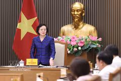 La vice-Première ministre Pham Thi Thanh Tra, cheffe du Groupe de travail interministériel sur la diplomatie et l’intégration internationale dans les domaines culturel, social, éducatif et de la formation, a présidé le 22 octobre après-midi, à Hanoï, la première réunion. Photo: VNA