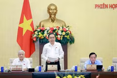 Le Comité permanent de l’Assemblée nationale a ouvert, dans la matinée du 11 mai à Hanoï, sa deuxième session, sous la présidence du président de l’Assemblée nationale, Tran Thanh Man. Photo: VNA