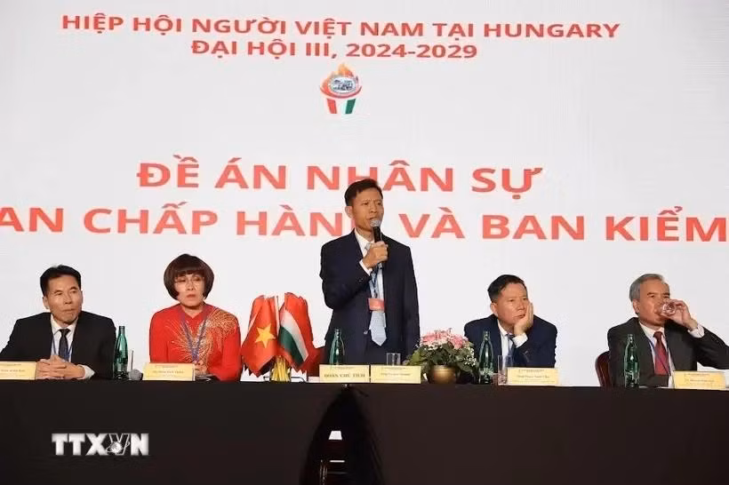 Le 3e congrès de l'Association des Vietnamiens de Hongrie. Photo: VNA