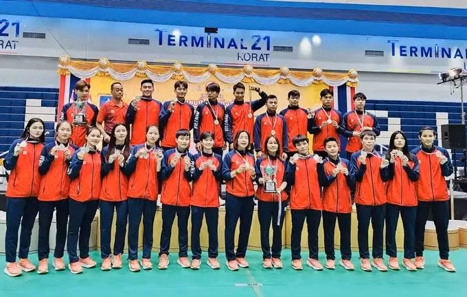 Le Vietnam remporte 3 médailles d'argent et 2 de bronze au Championnat du monde de sepak takraw 2024. Photo : CAUMAYVN