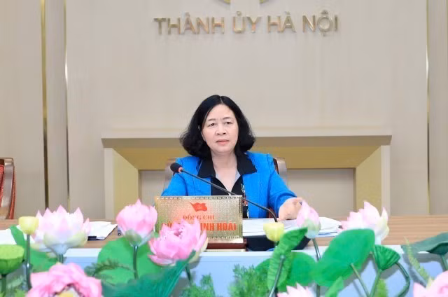 La secrétaire du Comité du Parti de la ville de Hanoï, Bui Thi Minh Hoai. Photo : VNA