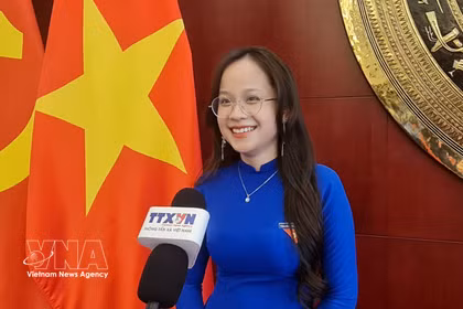 Le Nguyet Quynh, étudiante de l’Université Tsinghua. Photo: VNA