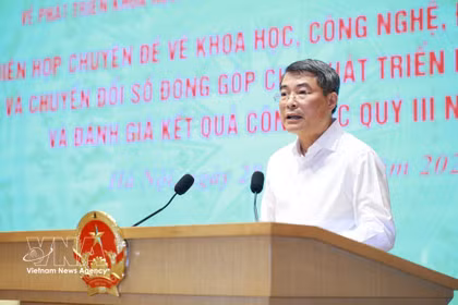 Le Premier ministre Lê Minh Hung préside une réunion thématique du Comité national de pilotage pour le développement des sciences, des technologies, de l’innovation et de la transformation numérique. Photo: VNA
