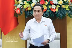 Le président de l'Assemblée nationale Tran Thanh Man s'exprime lors de la session. Photo: VNA