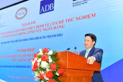 Le vice-gouverneur de la Banque d'État, Pham Tiên Dung, s'exprime lors du séminaire. Photo: VietnamPlus