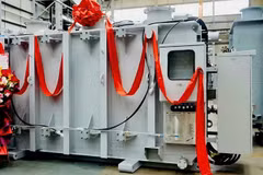 Le premier lot de transformateurs destinés à abaisser la tension de 69 kV à 13,8 kV. Photo: QMG