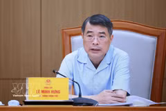 Le Premier ministre Le Minh Hung s'exprime lors de la réunion. Photo: VNA