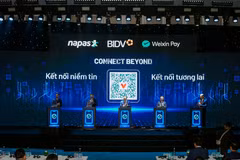 Cérémonie d'annonce de l'extension du service de paiement transfrontalier par QR code entre le Vietnam et la Chine. Photo: NAPAS