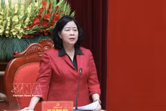 Bui Thi Minh Hoai, membre du Bureau politique et secrétaire du Comité central du Parti communiste du Vietnam, présidente du Comité central du Front de la Patrie du Vietnam. Photo: VNA