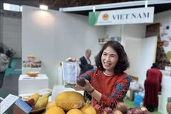 Présentation de produits agricoles vietnamiens en Italie. Photo: VNA