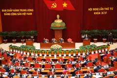 Ouverture du 4e Plénum du Comité central du Parti communiste du Vietnam du 14e mandat. Photo: VNA