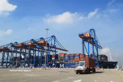 Activités au port international Germalink à Hô Chi Minh-Ville. Photo: VNA