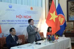 Nguyên Van Quyêt, membre du Comité central du Parti et secrétaire du Comité provincial du Parti de Tây Ninh, lors de la conférence. Photo: baotayninh.vn
