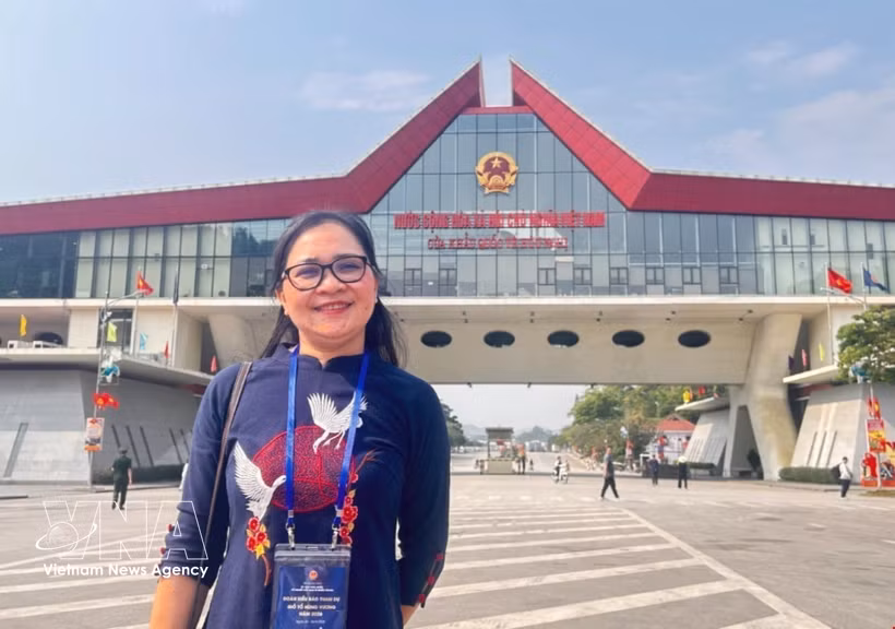 Tran Ngoc Thao Sophie, responsable de l’école de lang Vnaue vietnamienne Mang Non de l’Union générale des Vietnamiens de France. Photo : VNA