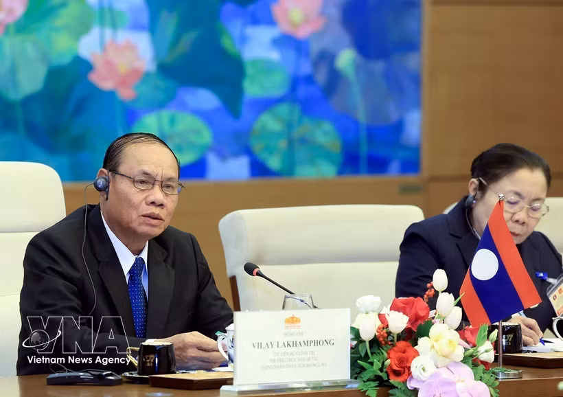Vilay Lakhamphong, membre du Bureau politique et membre permanent du Secrétariat du Comité central du Parti révolutionnaire populaire lao. Photo : VNA