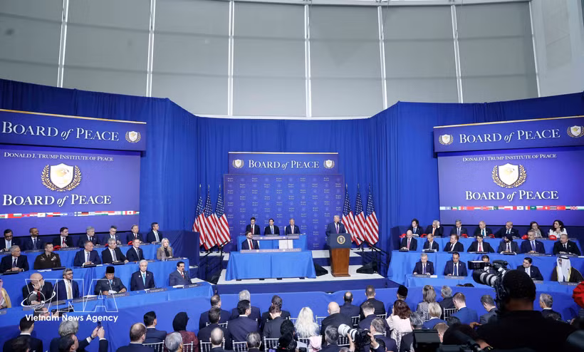 Le secrétaire général To Lam assiste à la réunion inaugurale du Conseil de la paix sur Gaza à Washington D.C., États-Unis. Photo : VNA