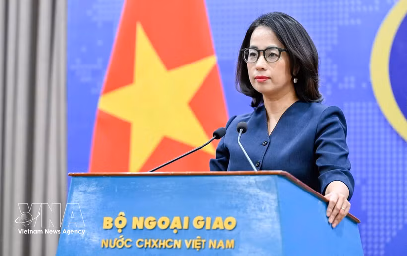 La porte-parole du ministère vietnamien des Affaires étrangères, Pham Thu Hang. Photo: VNA