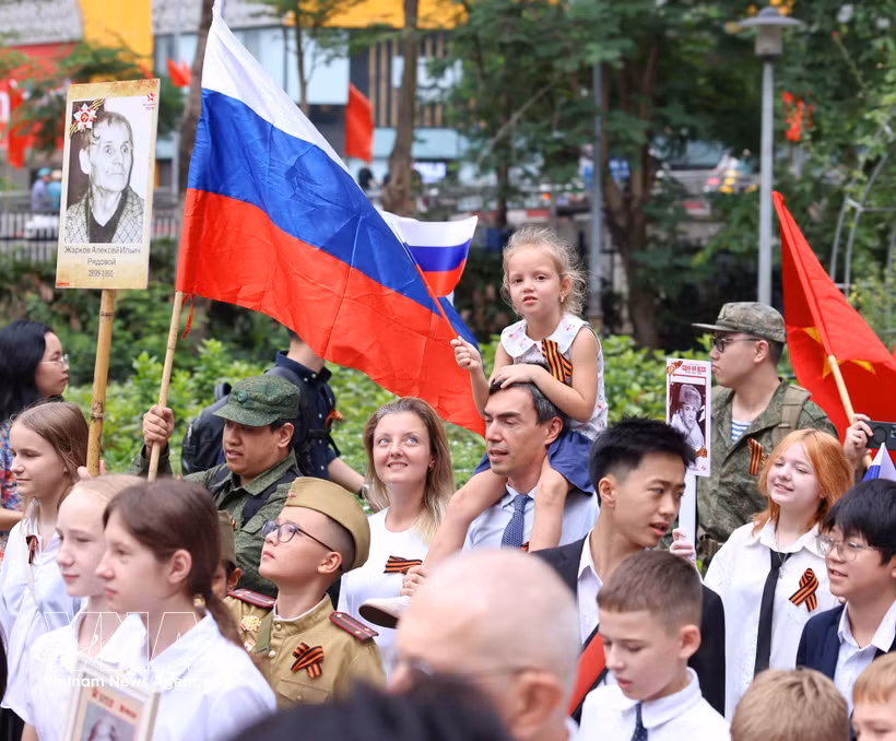 Défilé du « Régiment immortel » organisé le 7 mai 2026 à Hanoï à l’occasion du 81e anniversaire de la Victoire dans la Grande Guerre patriotique. Photo : VNA