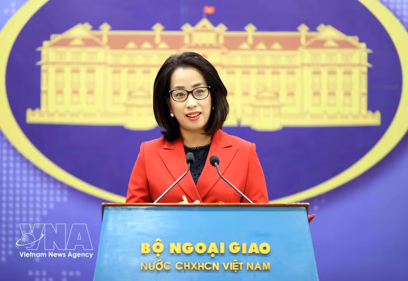 La porte-parole du ministère des Affaires étrangères, Pham Thu Hang. Photo: VNA