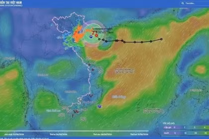 Image satellite montrant la zone de basse pression le matin du 21 août 2026. Photo : VNDMS