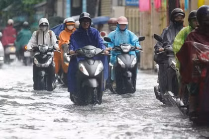 De fortes pluies perturbent la circulation à Hanoi. Source : Département de la gestion des digues et de la prévention et de la lutte contre les catastrophes naturelles