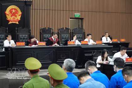 Vue du procès de l’affaire "Mr Pips" devant le Tribunal populaire de Hanoi. Photo: VNA