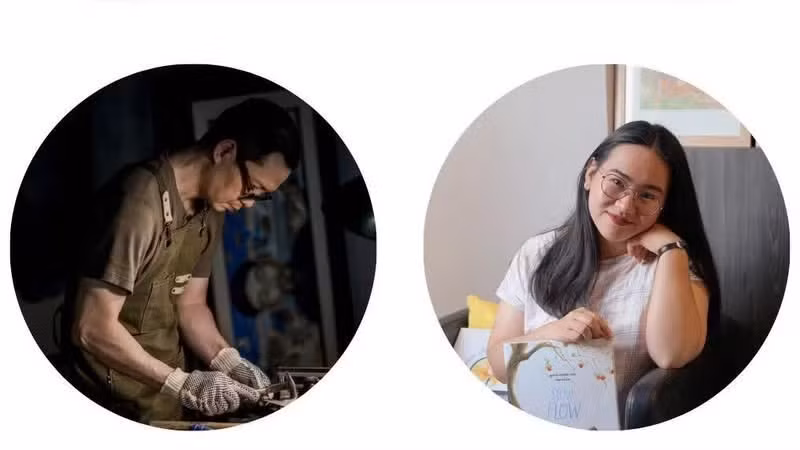 L’illustrateur Ta Huy Long et l’auteure Nguyên Huu Quynh Huong. Photo: VBBY
